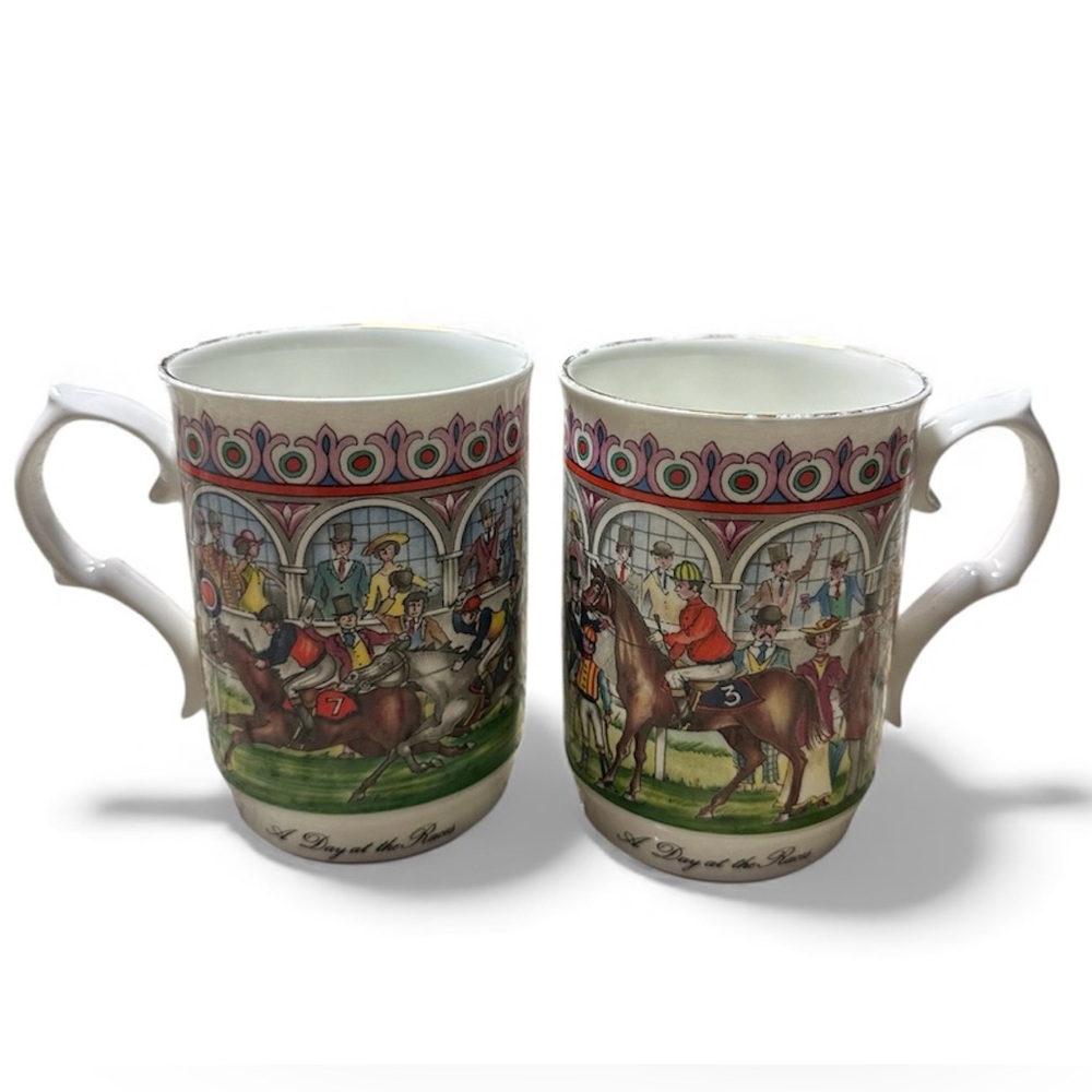 Pair Of Sadler Championships A Day At The Races Horse Equestrian Cups England